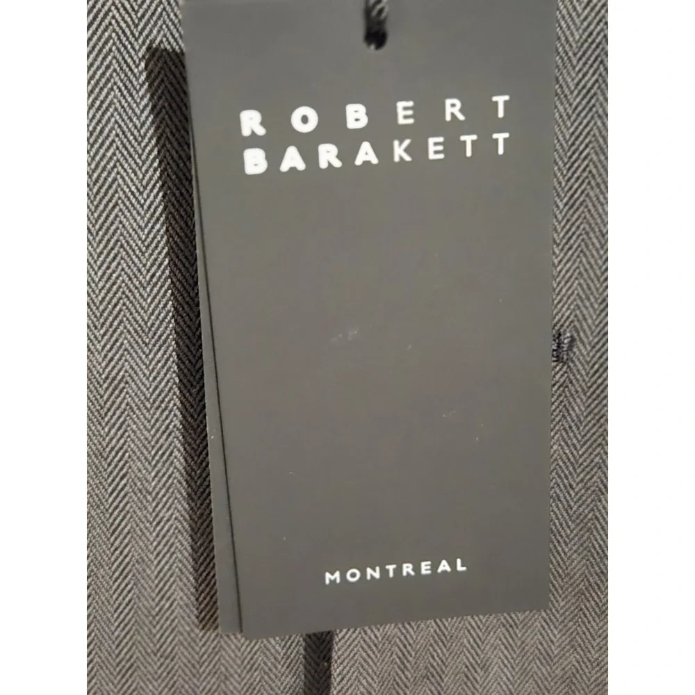 Robert Barakett Corsa Shirt Jacket Mens Large Gray Herringbone NWT RB323347